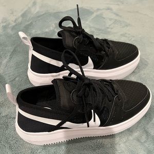 Nike Court Vision Alta, size 7, black and white, brand new